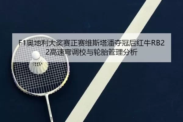 F1奥地利大奖赛正赛维斯塔潘夺冠后红牛RB22高速弯调校与轮胎管理分析